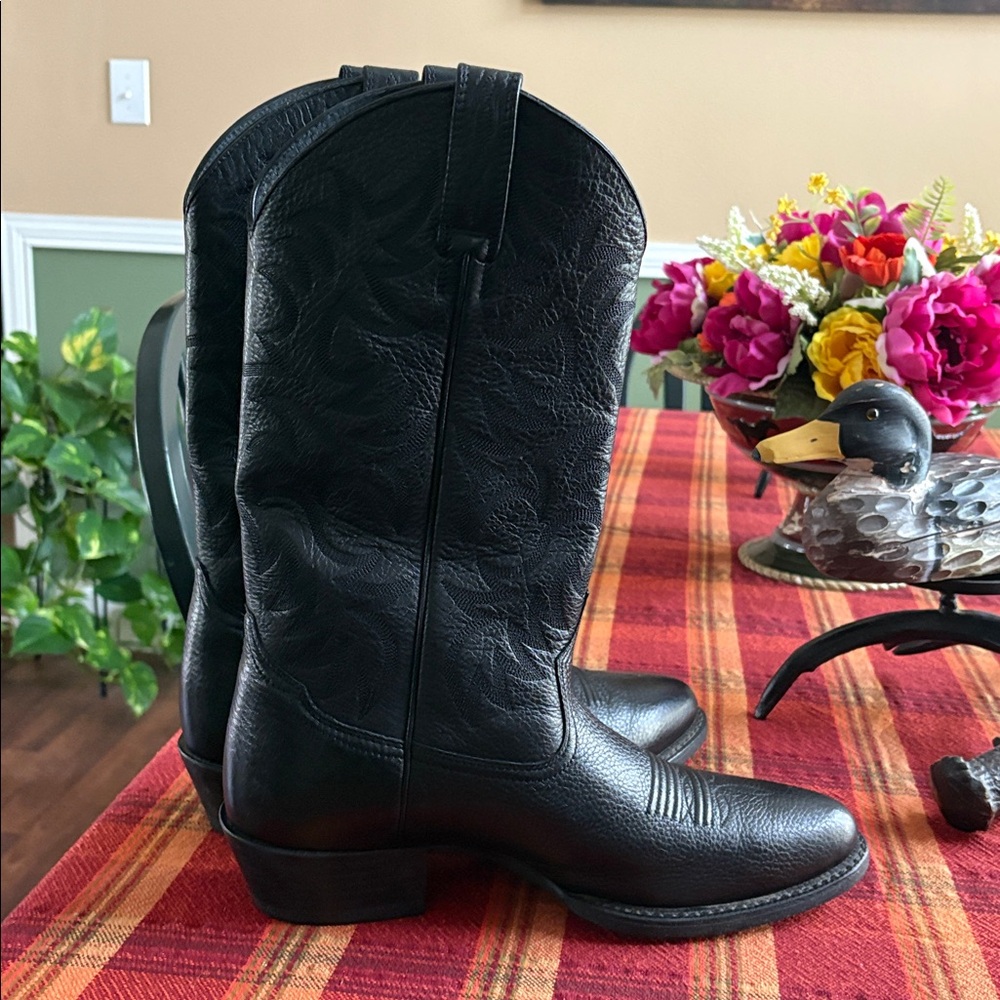 Ariat Black Embossed Leather Men’s Western Boots - Picture 5 of 5